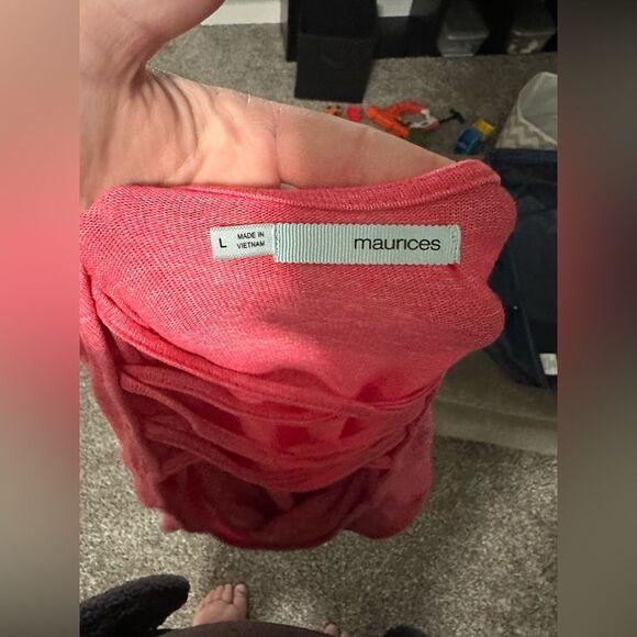 Maurices Short Sleeve Sweater with Pockets Pink (226) - Picture 4 of 4